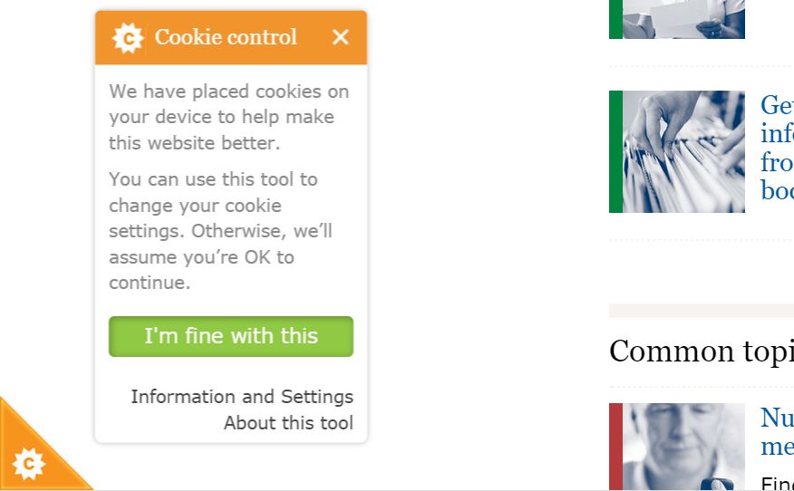 Information Commission Cookie Opt-In