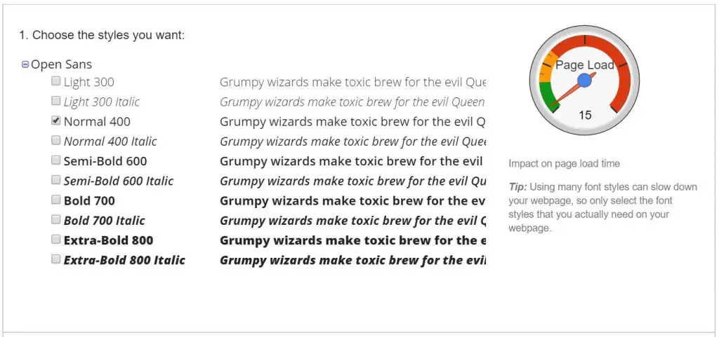 CSS Text Formatting: font-weight in Google Fonts