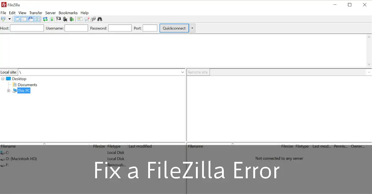 Fix FileZilla Offset Error (in Windows)