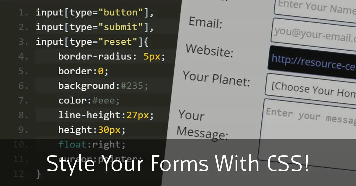 How to Style your HTML Forms with CSS - Tutorial