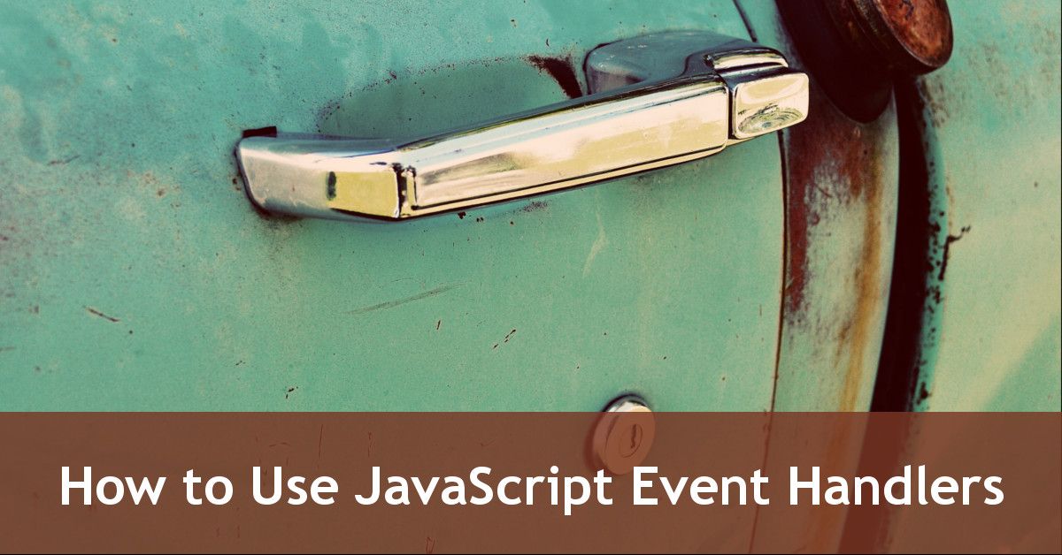 Event Handlers in Javascript - Free Tutorial